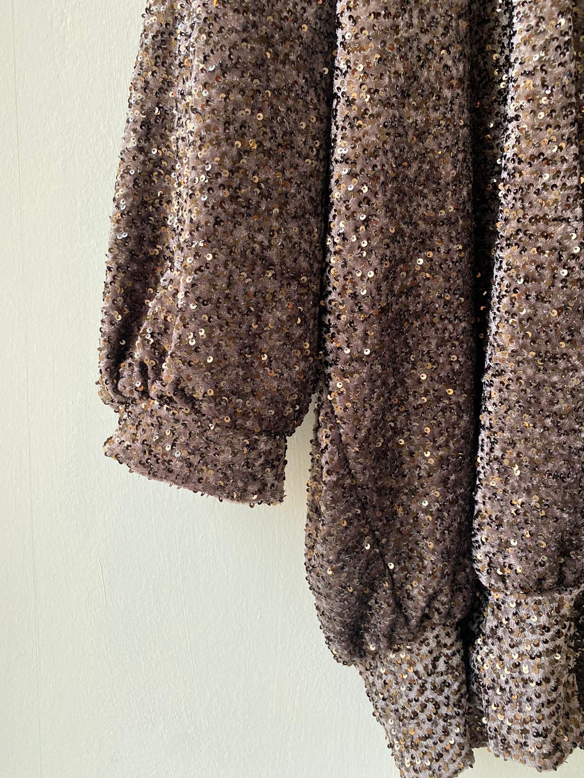 Blazer paillettes cioccolato