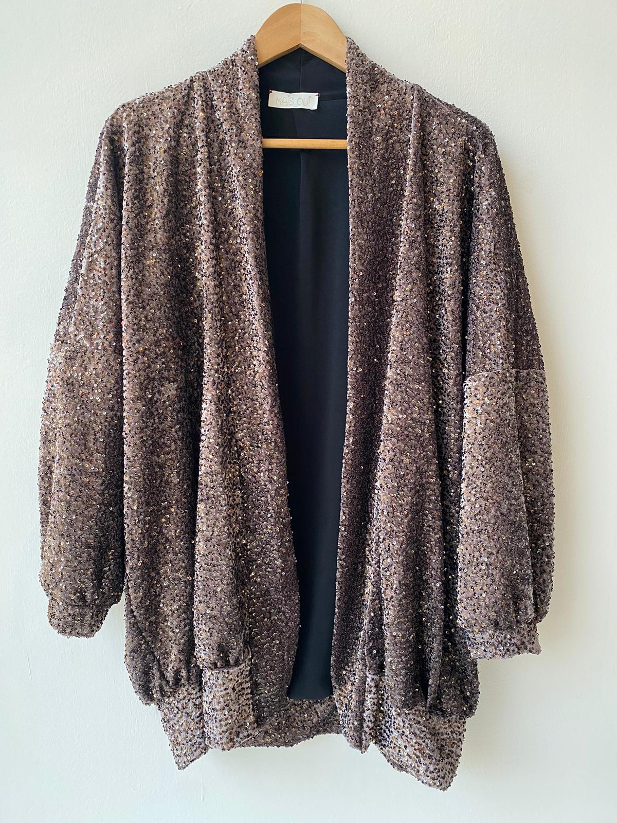 Blazer paillettes cioccolato