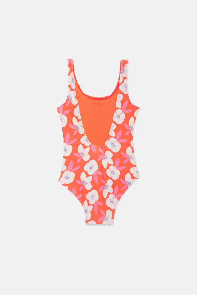 Costume da bagno da bambina con fantasia floreale