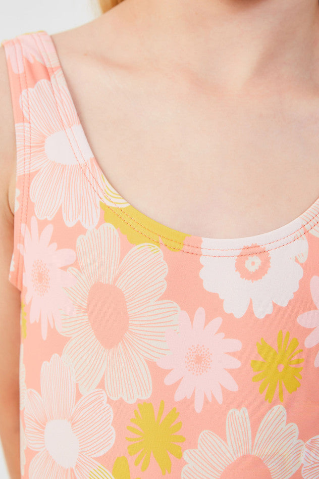 Costume da bagno da bambina con fantasia floreale