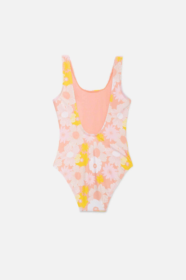 Costume da bagno da bambina con fantasia floreale