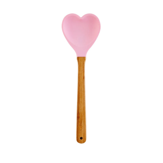 Cucchiaio cuore in silicone – rosa