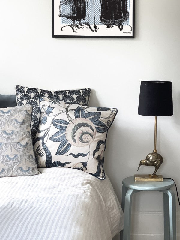 Cuscino Blue Fan