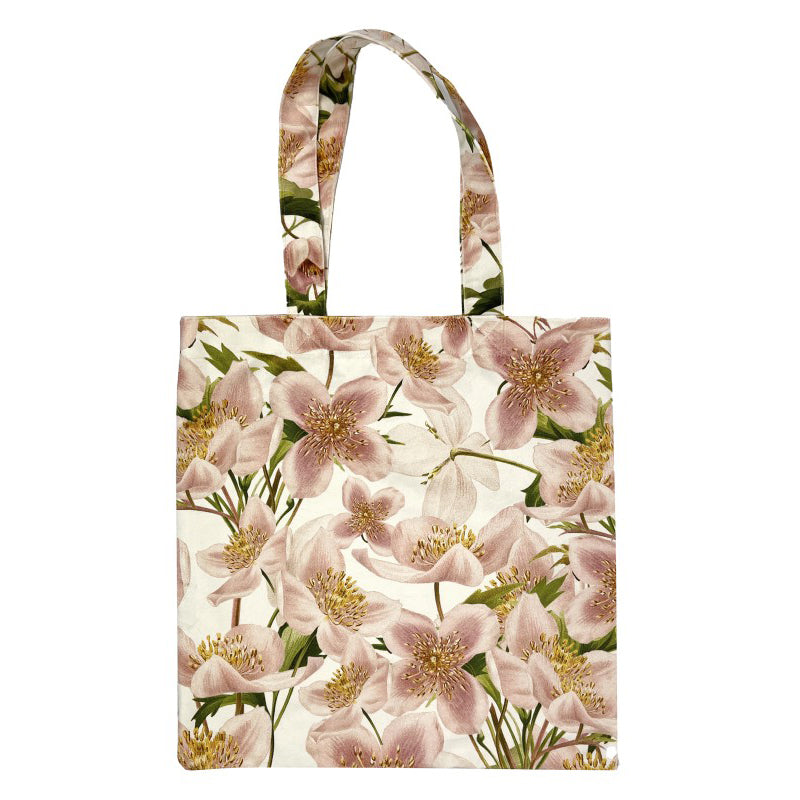 Borsa shopper fantasia fiori rosa