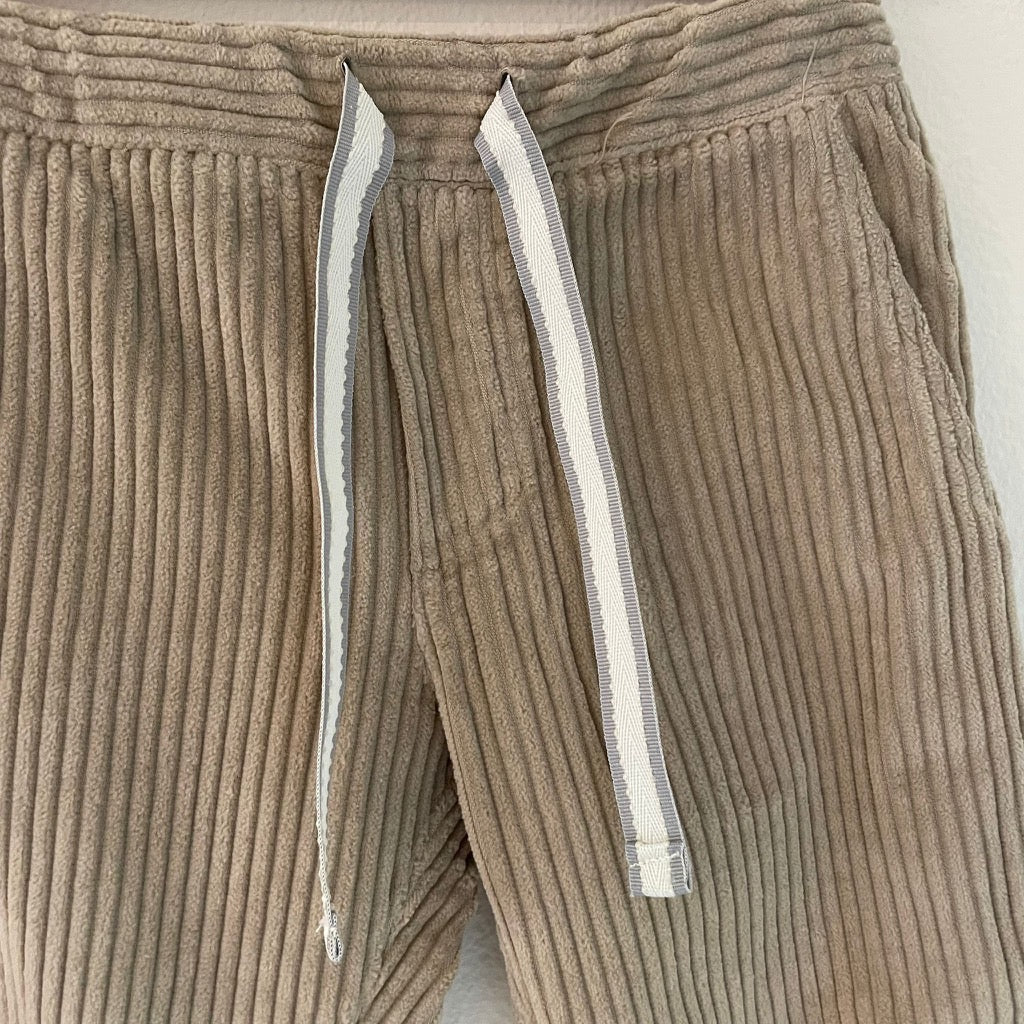 Pantalone in velluto beige