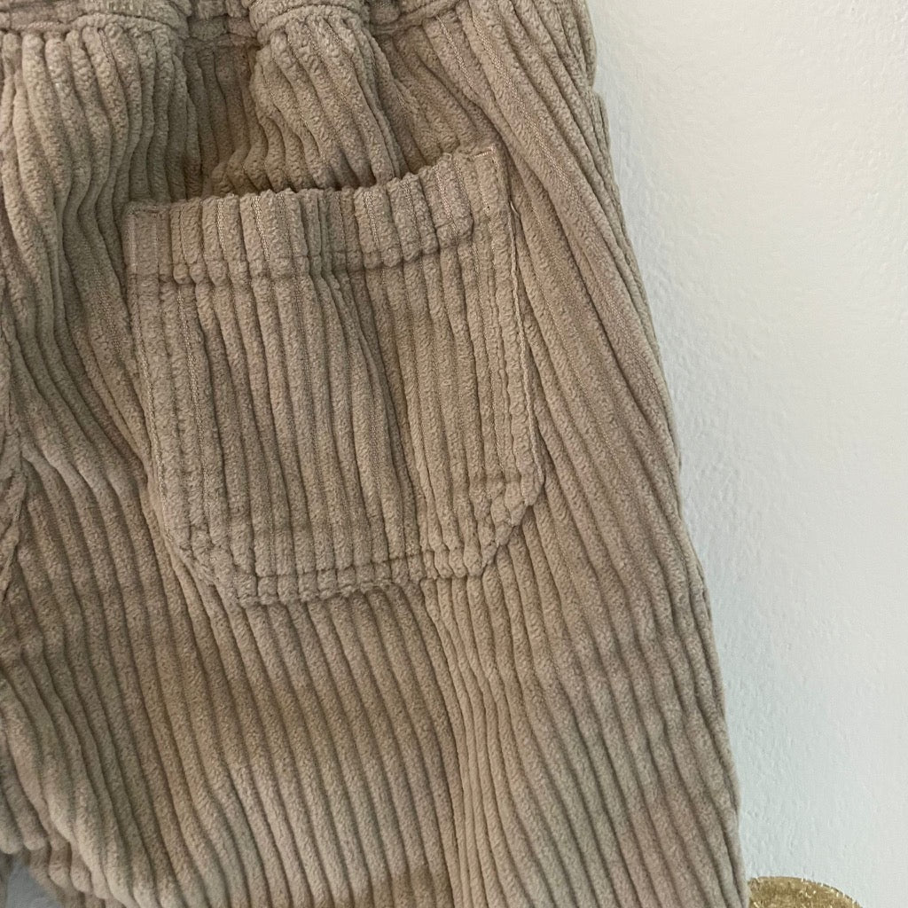 Pantalone in velluto beige