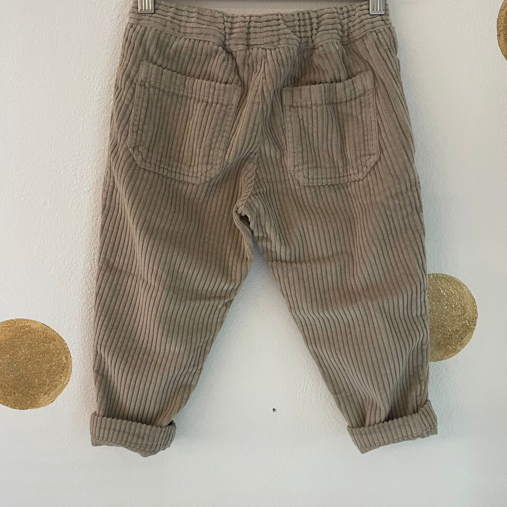 Pantalone in velluto beige