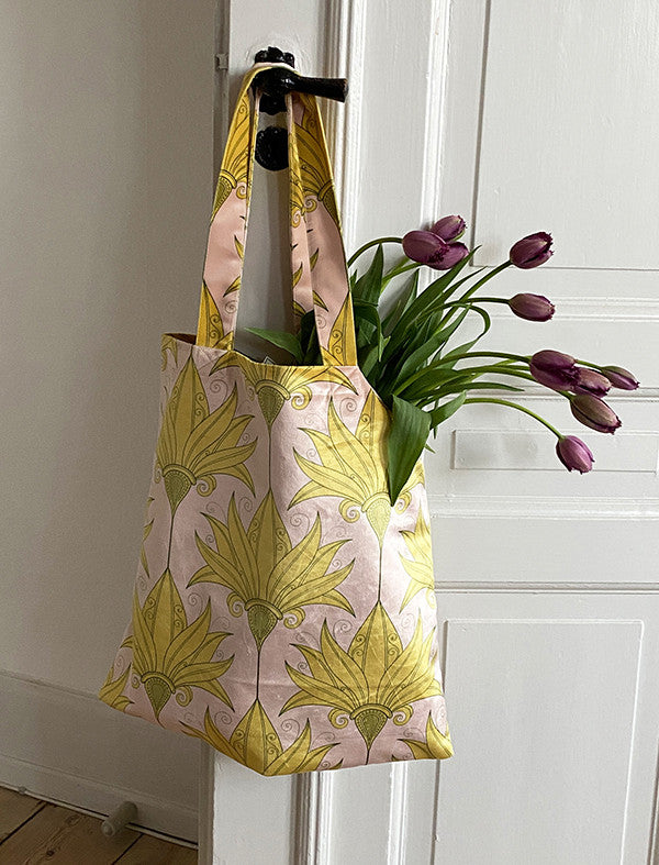 Borsa shopper fantasia Giglio Giallo