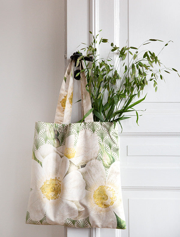 Borsa shopper fantasia Magnolia Verde