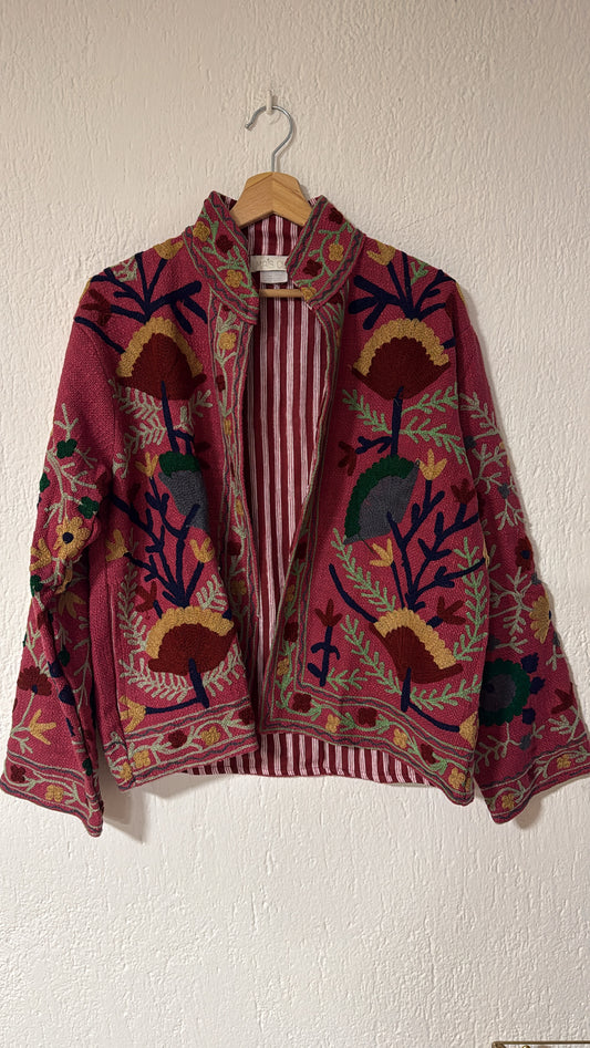 Giacca Kimono Patel Raspberry