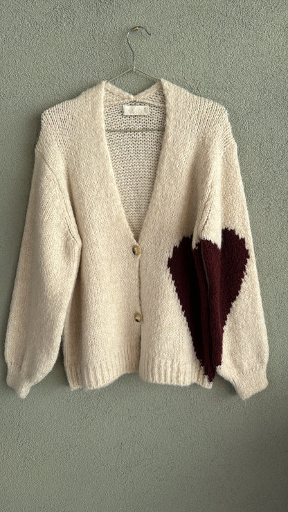Cardigan Love white