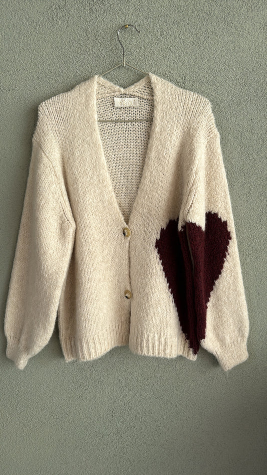 Cardigan Love white