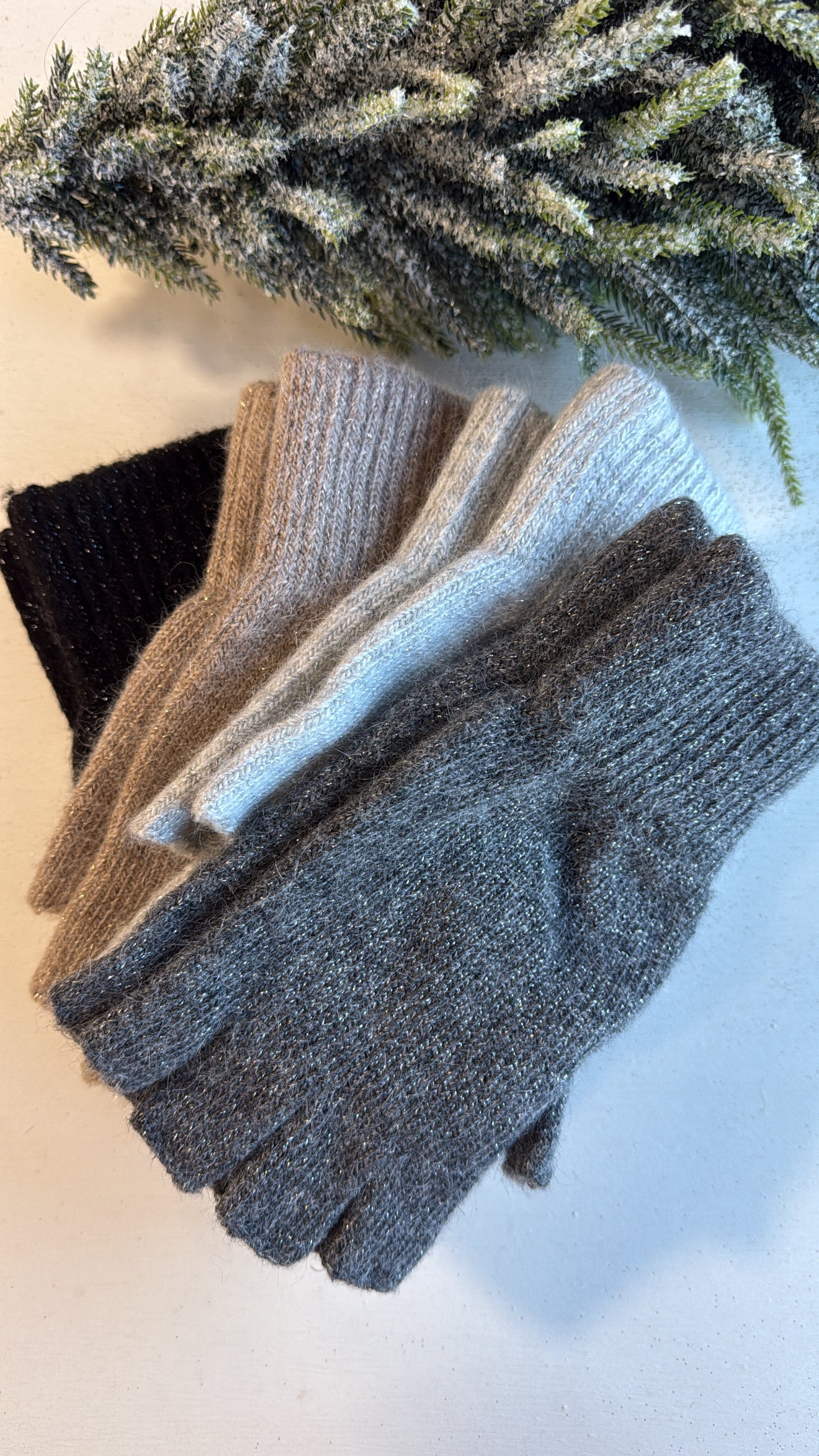 Guanti “mezze dita” Celine grey