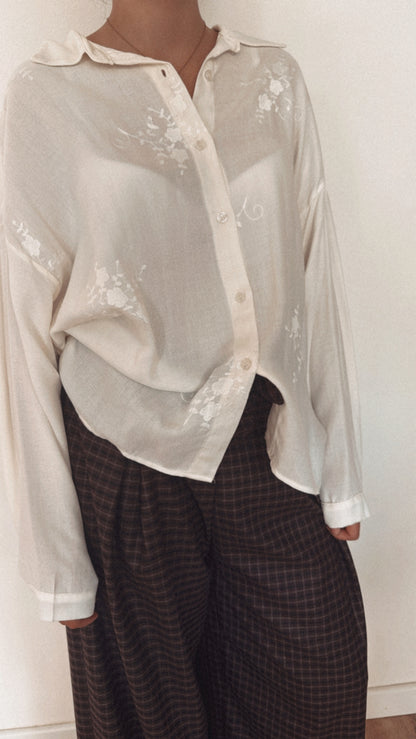 Camicia Flora white