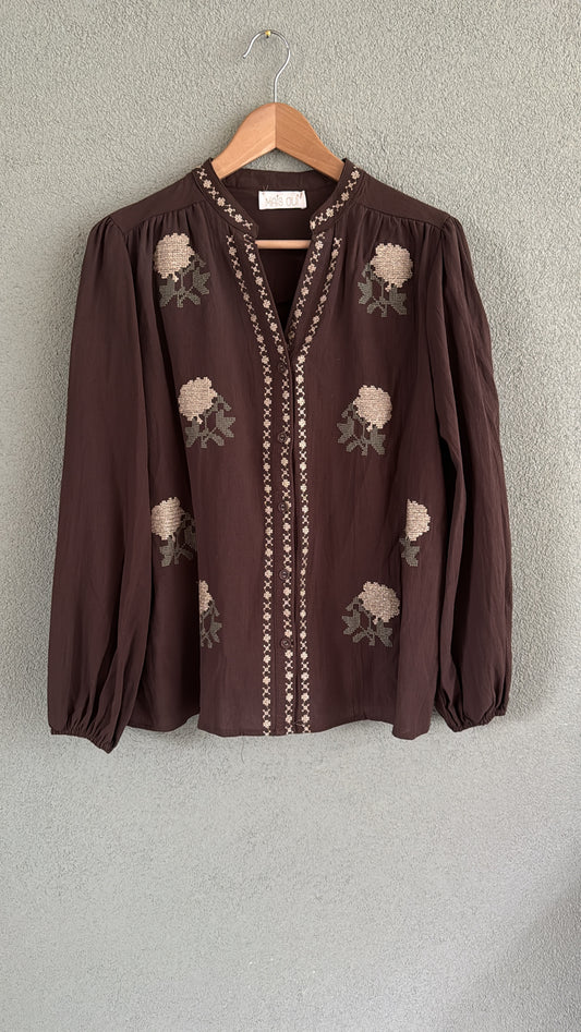 Camicia Gloria caffe