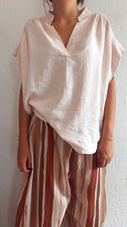 Blusa Johanna rose poudre