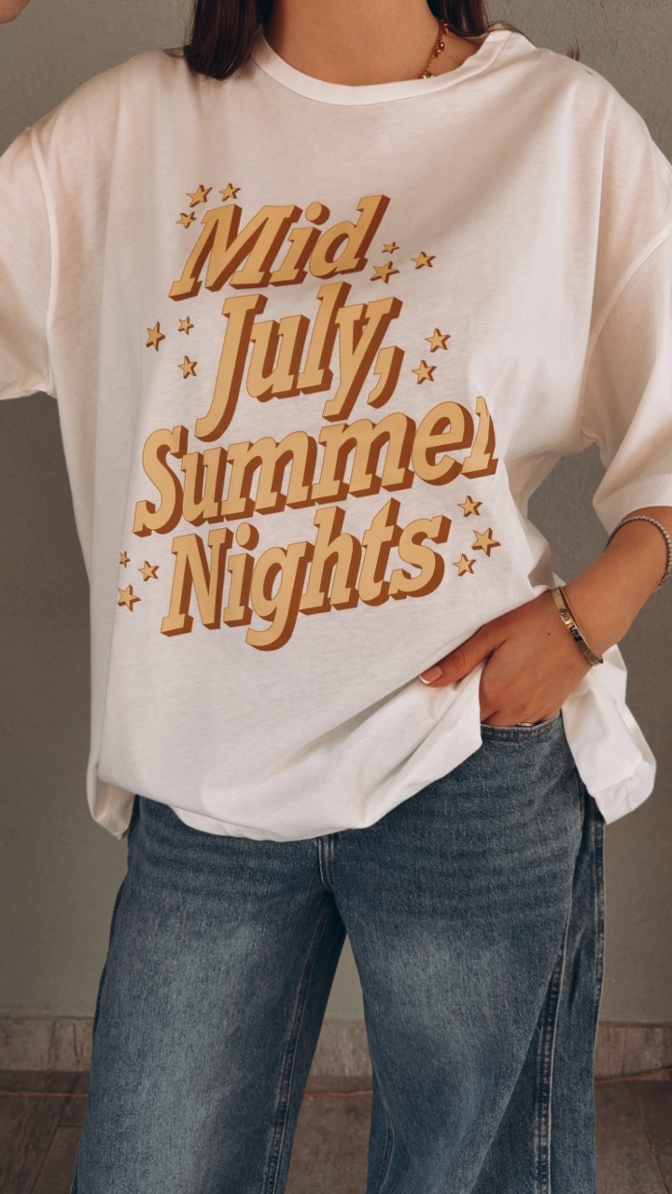 T-shirt Vintage white