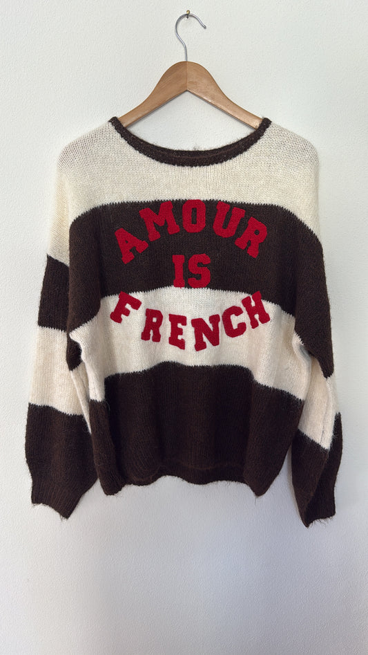 Maglione Amour is French choco