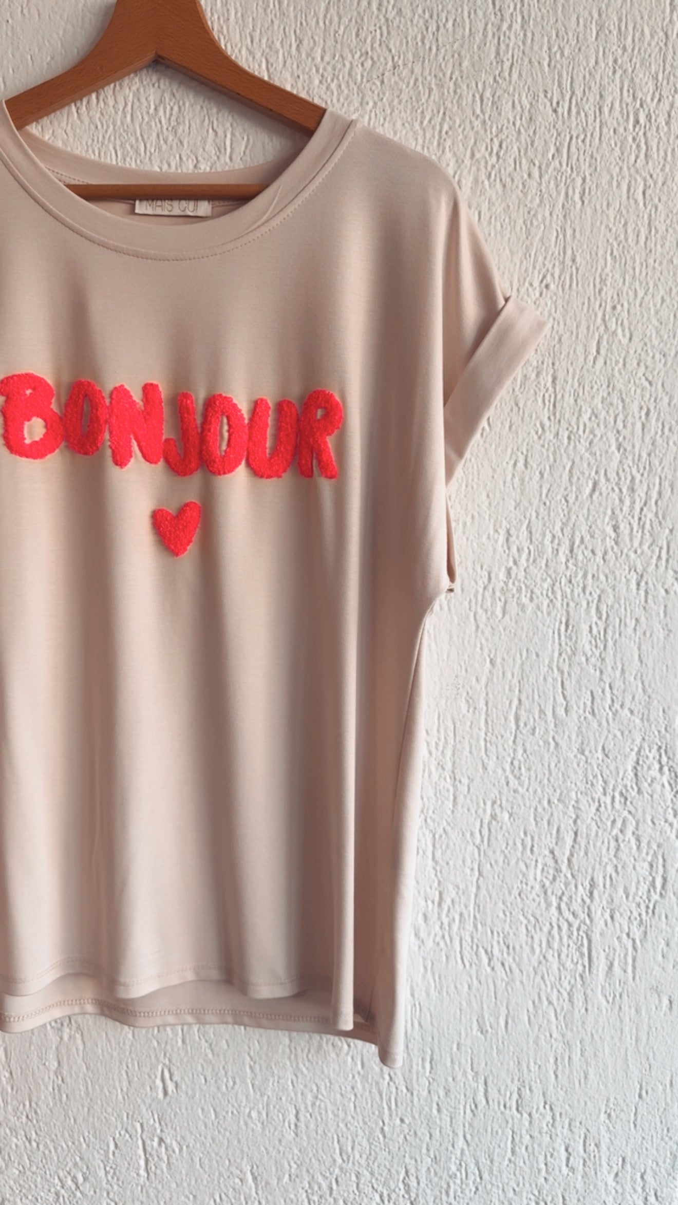T-shirt Bonjour natural