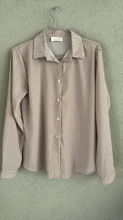Camicia Eugenia White Strip Black
