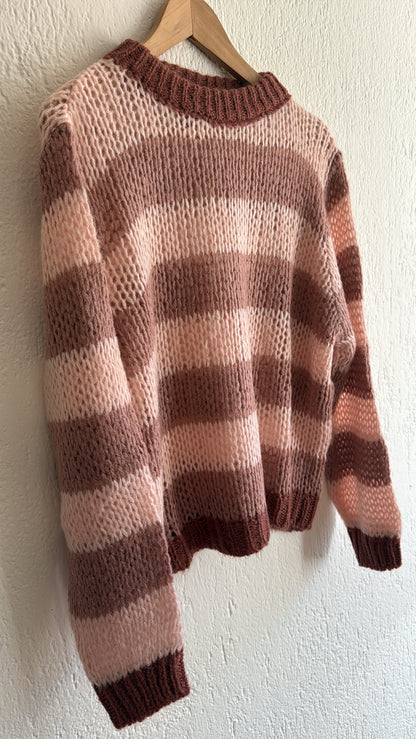 Maglia Natalina rosa-rosa vintage