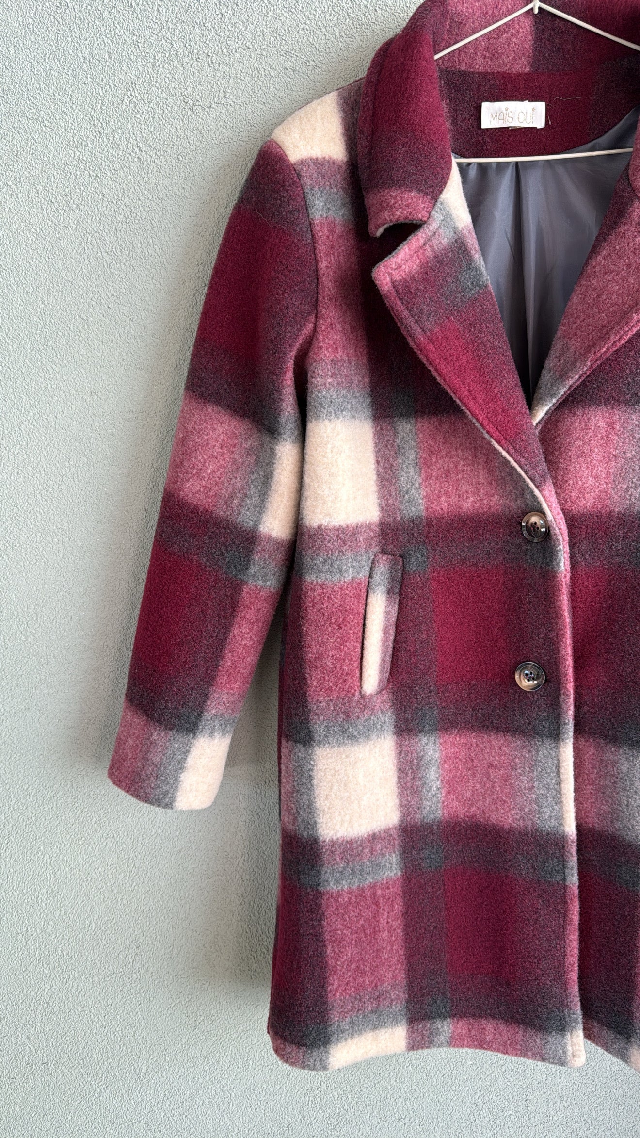 Giaccone Telma Check Burgundy