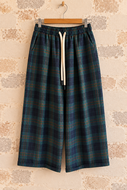 Pantalone Holly Jolly check green