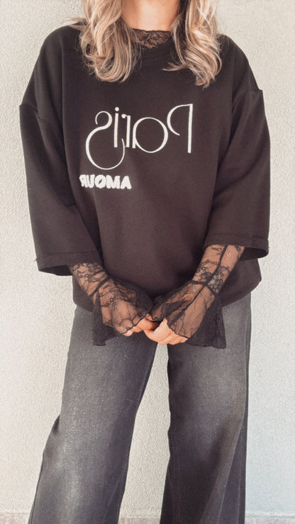 Maglia Paris Amour black