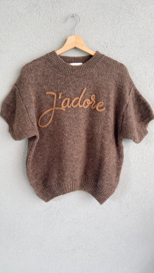 Maglia J'adore dark taupe