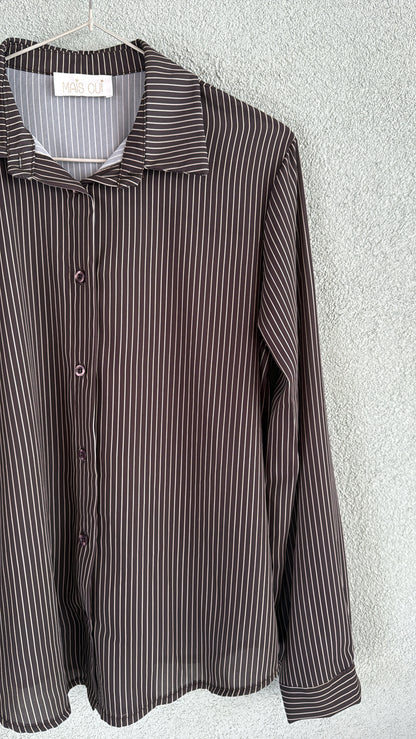 Camicia Eugenia Choco Strip White
