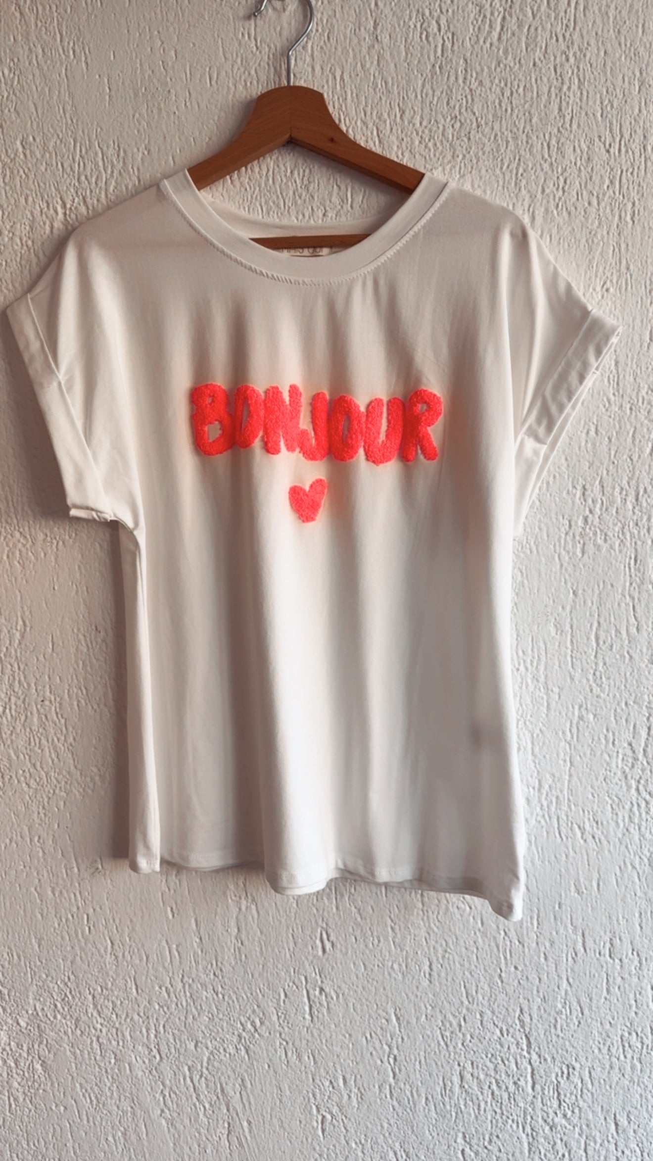 T-shirt Bonjour white