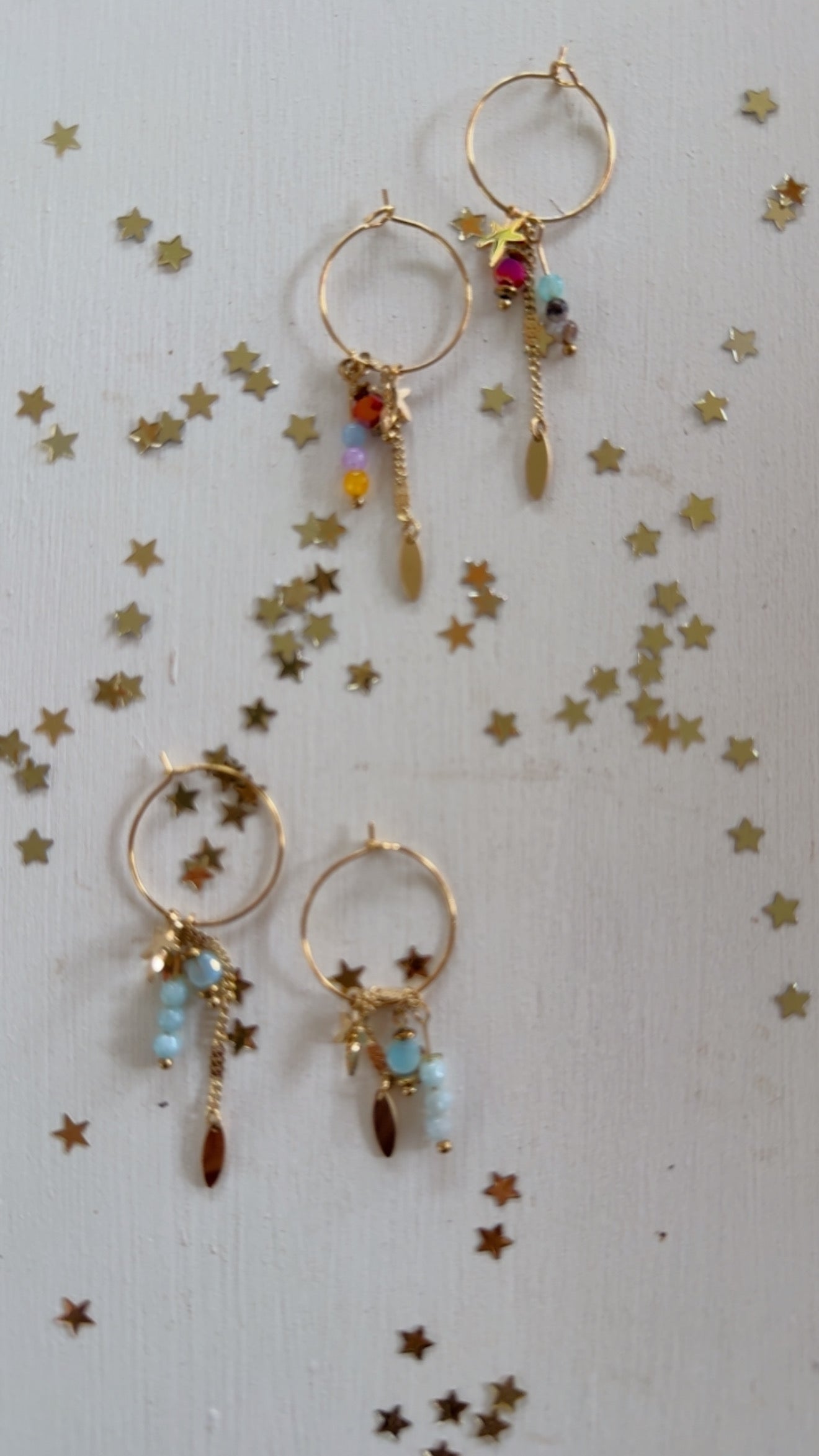 Orecchini Leaf multicolor