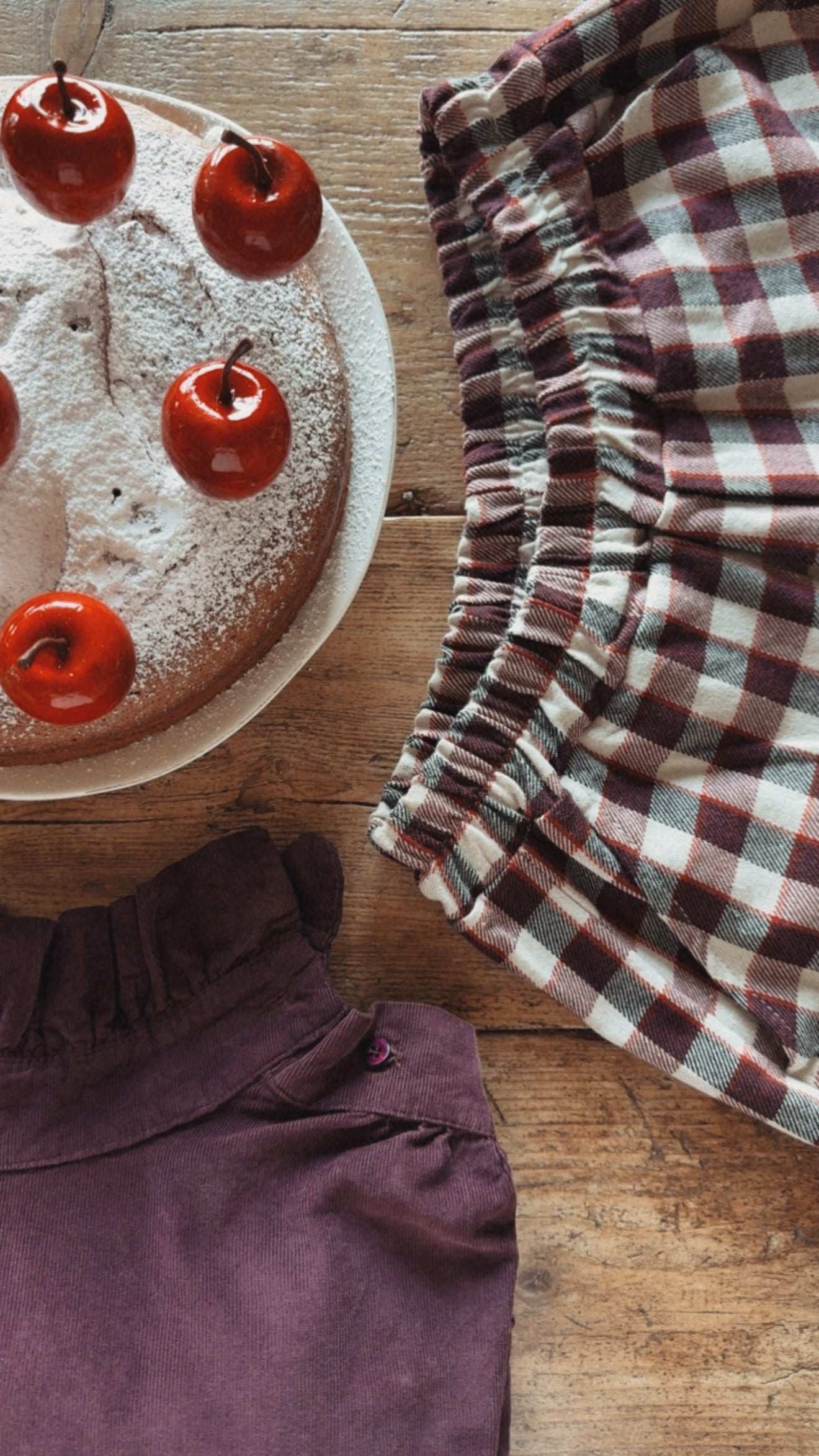 Pantalone Artù burgundy check