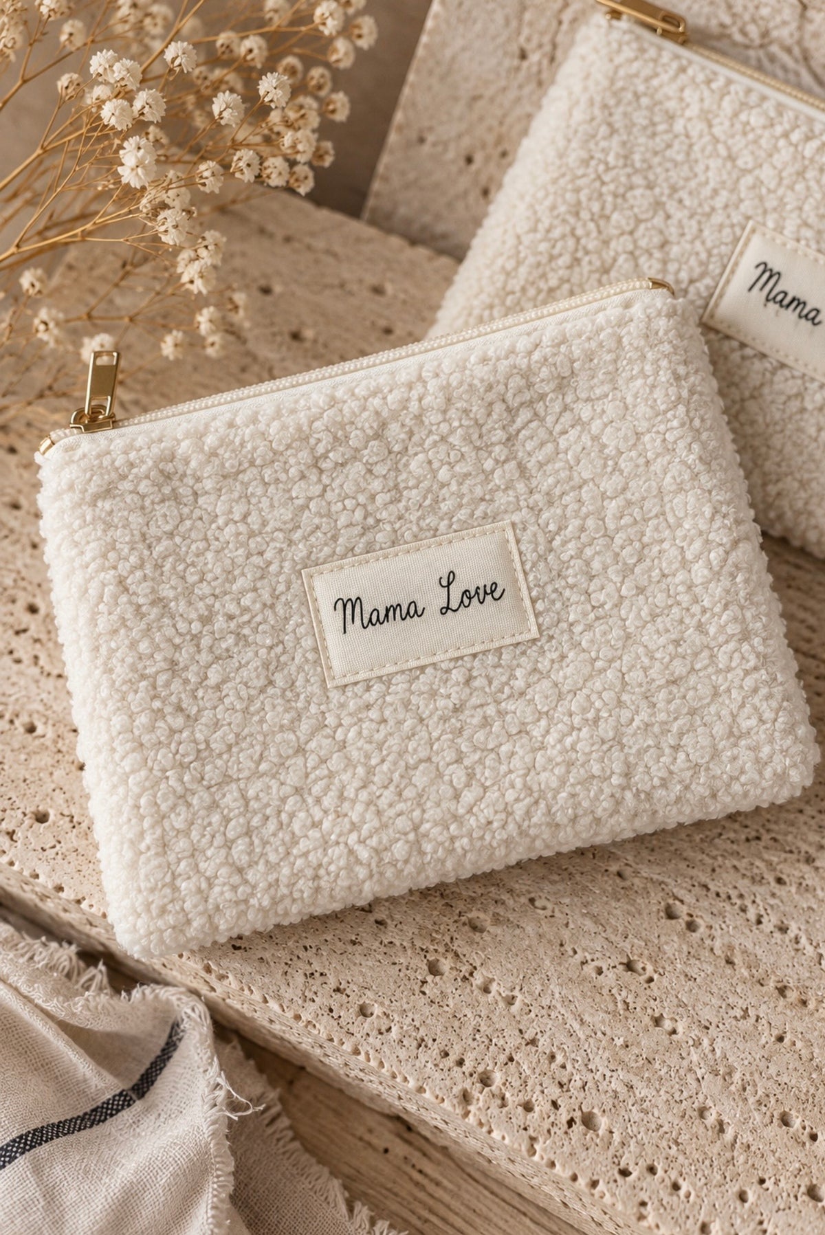 Pochette Teddy Mama Love natural