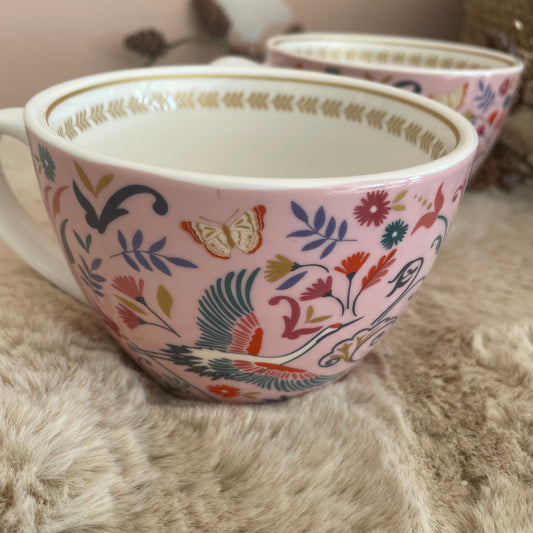 Tazza da té rosa