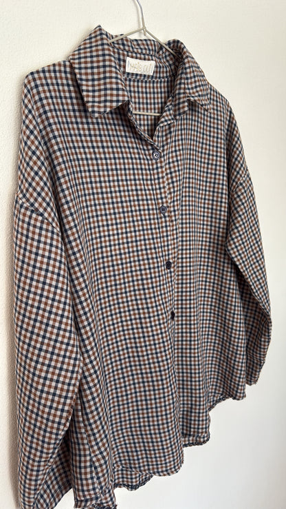 Camicia Wayne check navy