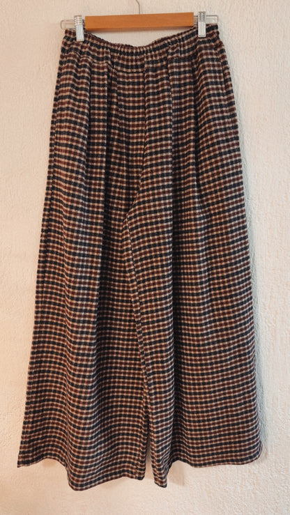 Pantalone rox check navy prune