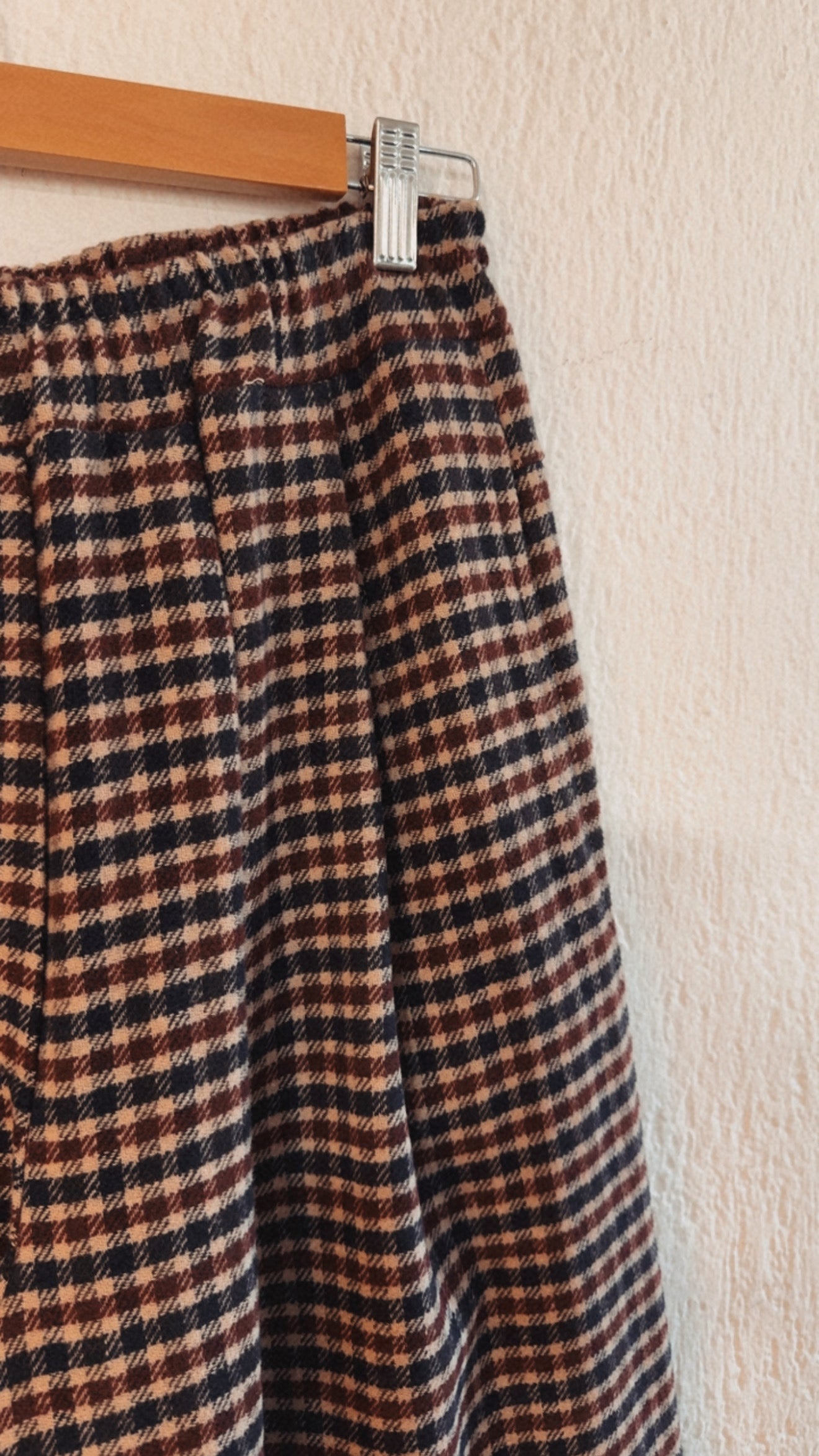 Pantalone rox check navy prune