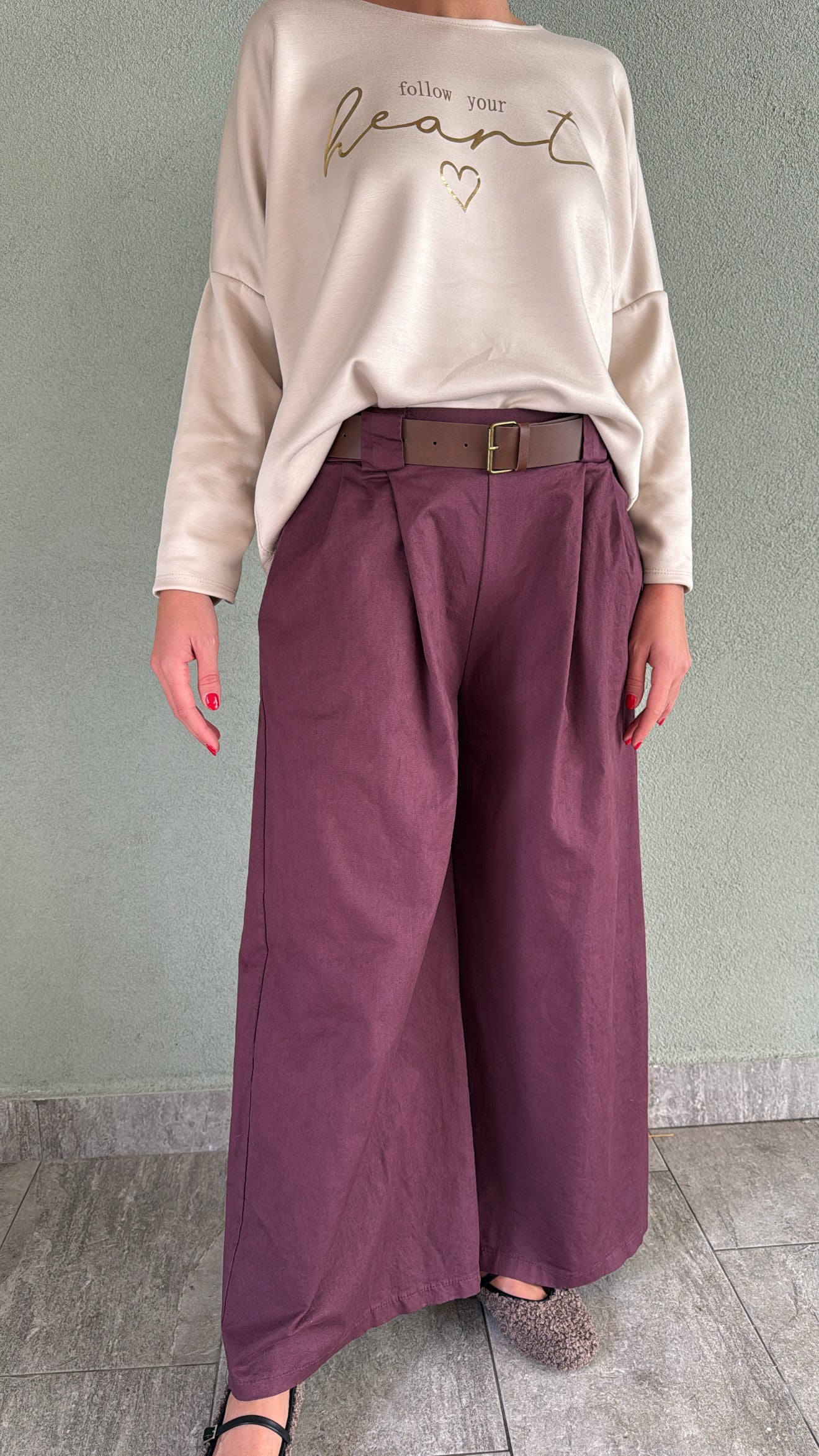 Pantalone Deseo prune