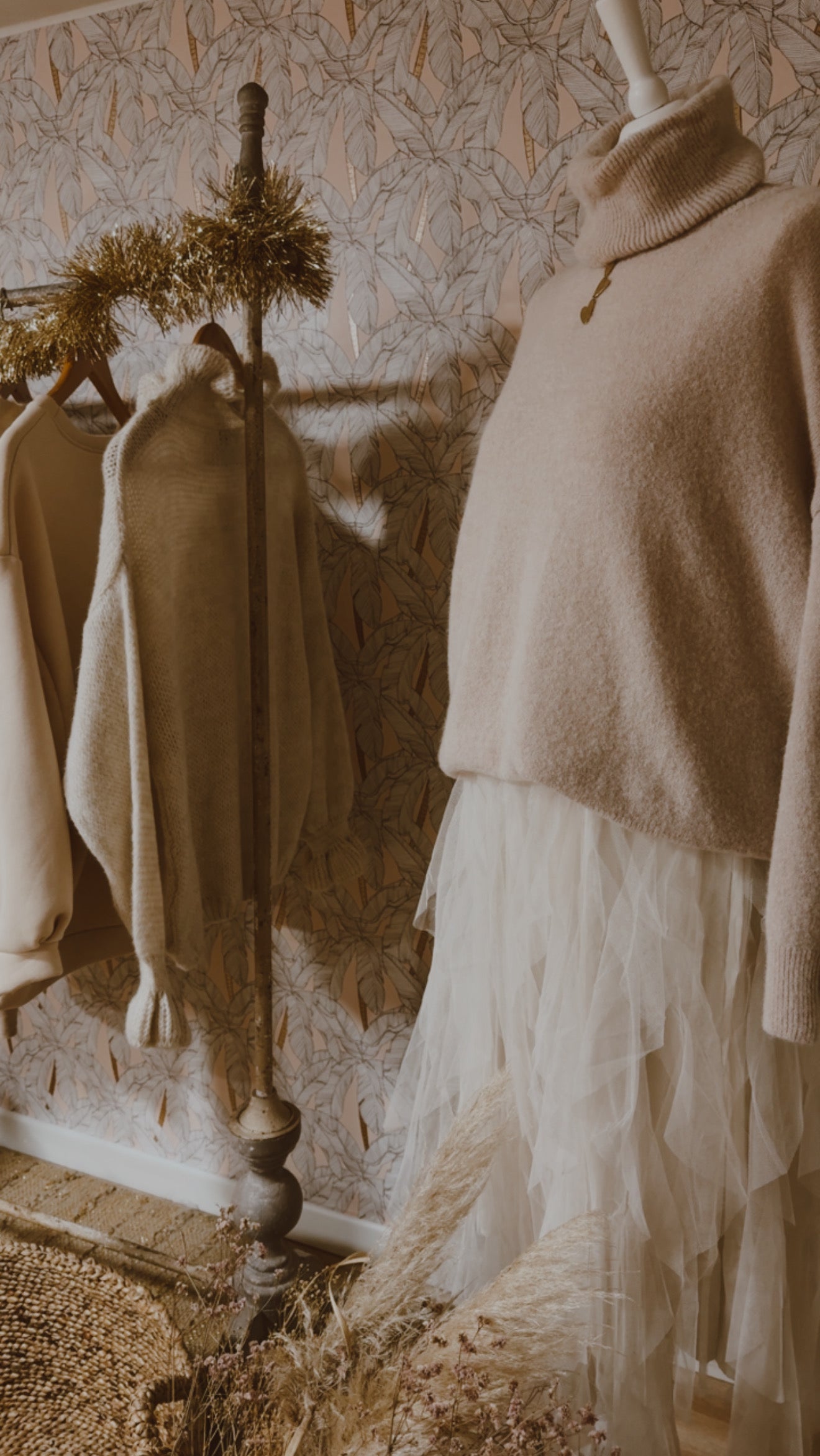 Maglia dolcevita ginger rosa polvere