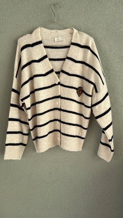 Cardigan Oxford White