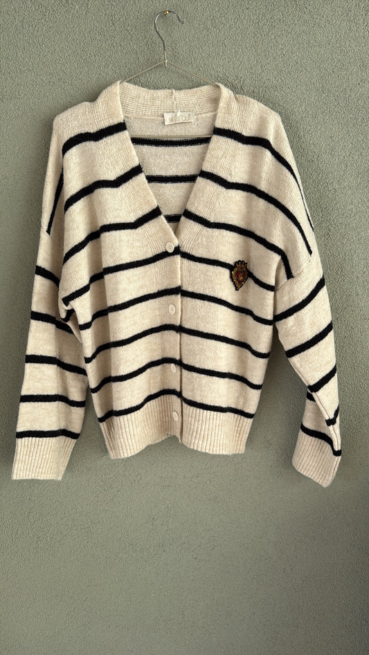 Cardigan Oxford White