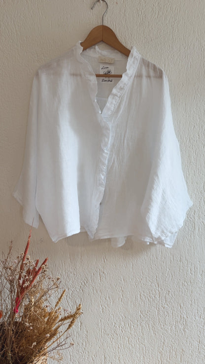 Cardigan camicia Gloria white