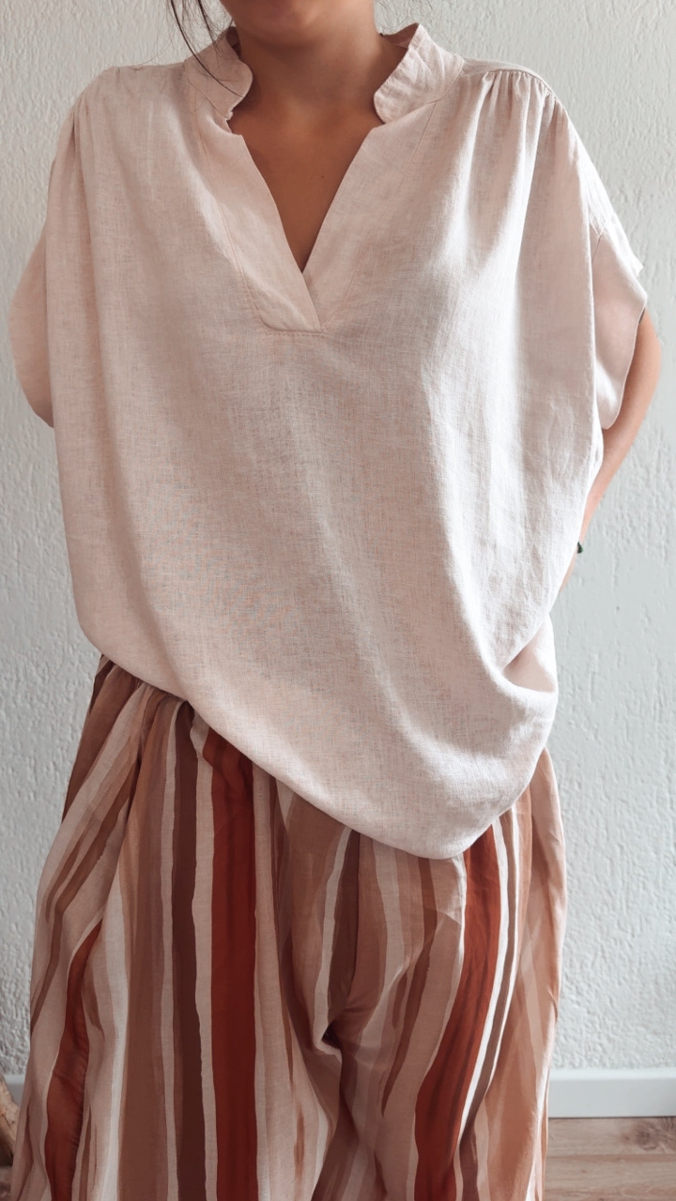 Blusa Johanna rose poudre