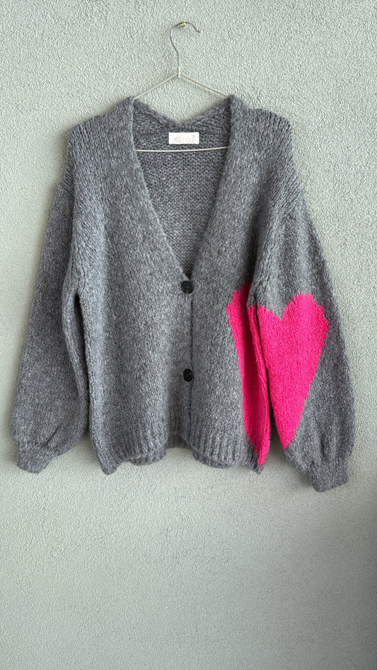 Cardigan Love grey