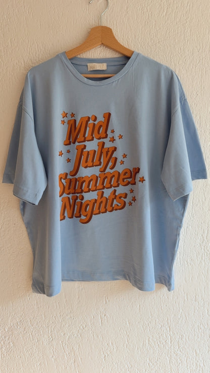 T-shirt Vintage azzurra
