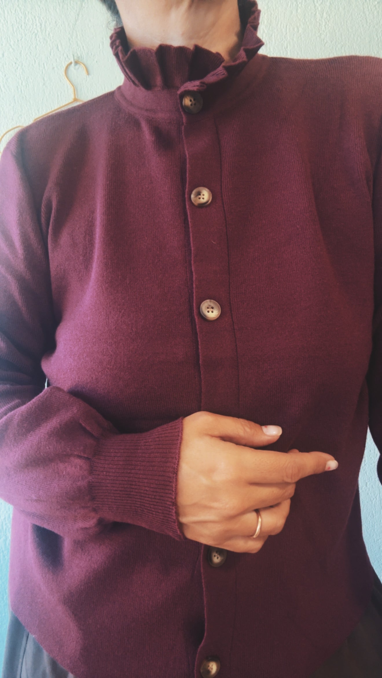 Cardigan Betty bordeaux