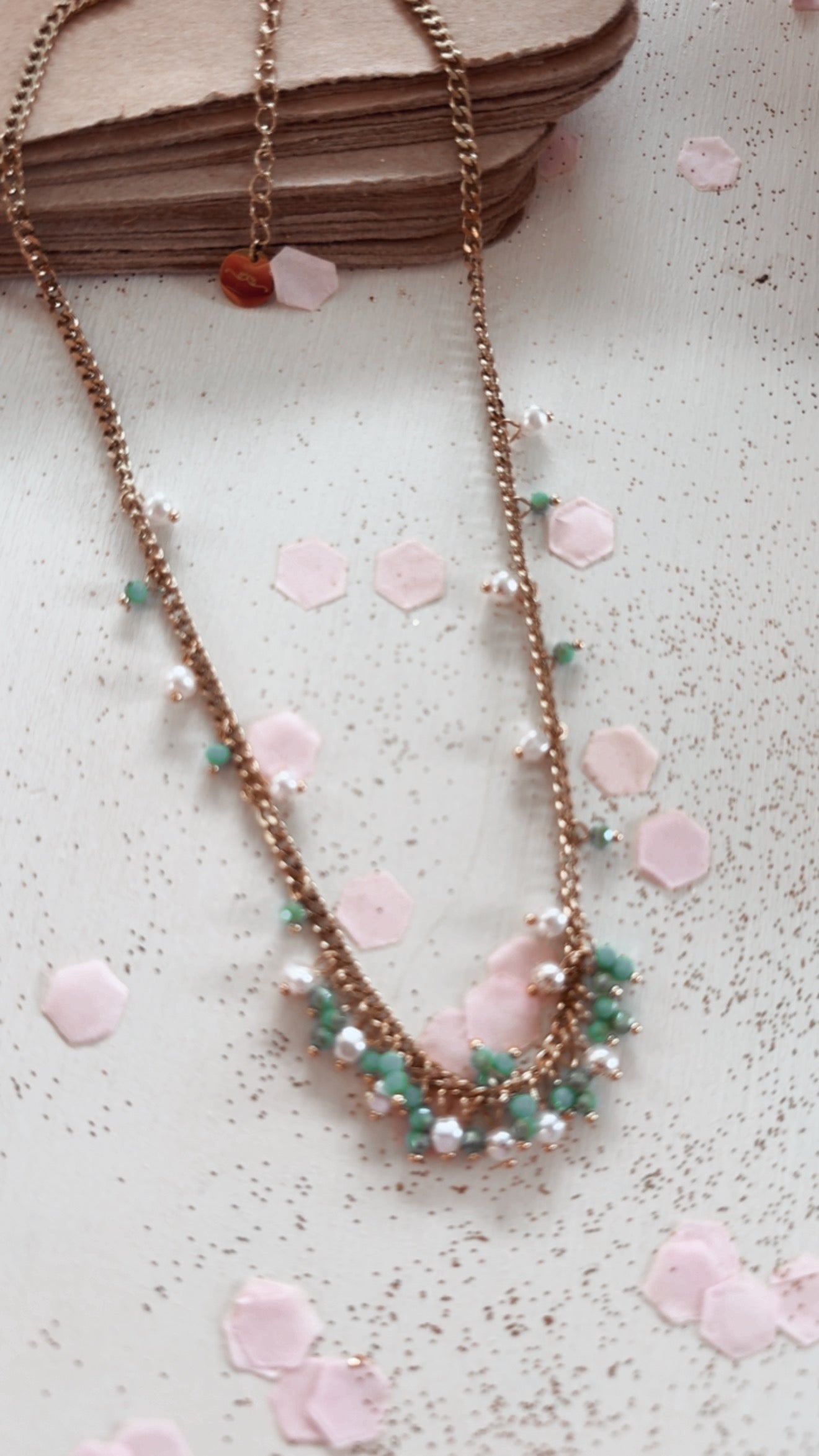 Girocollo Perla green