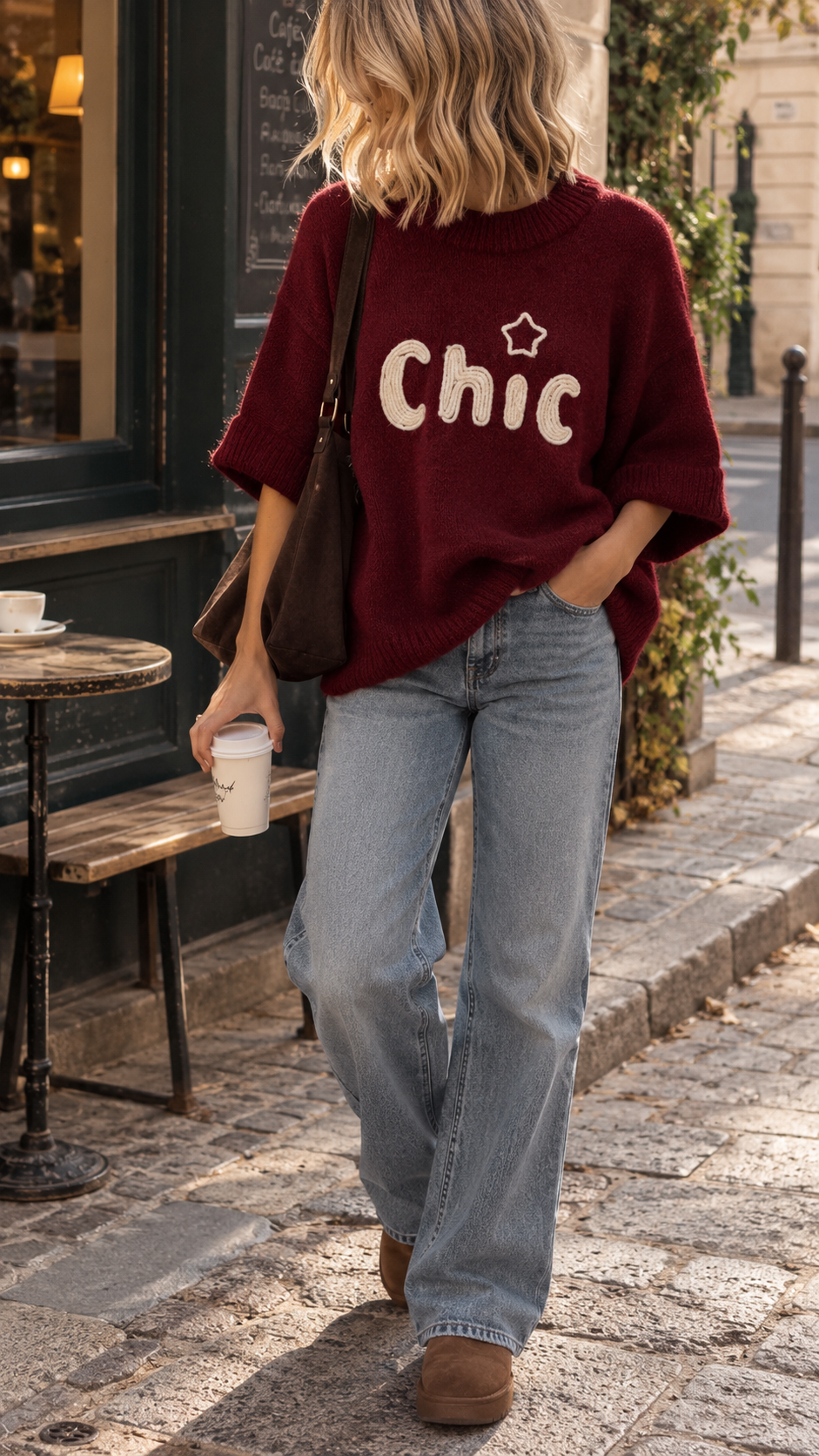 Maglia Chic burgundy