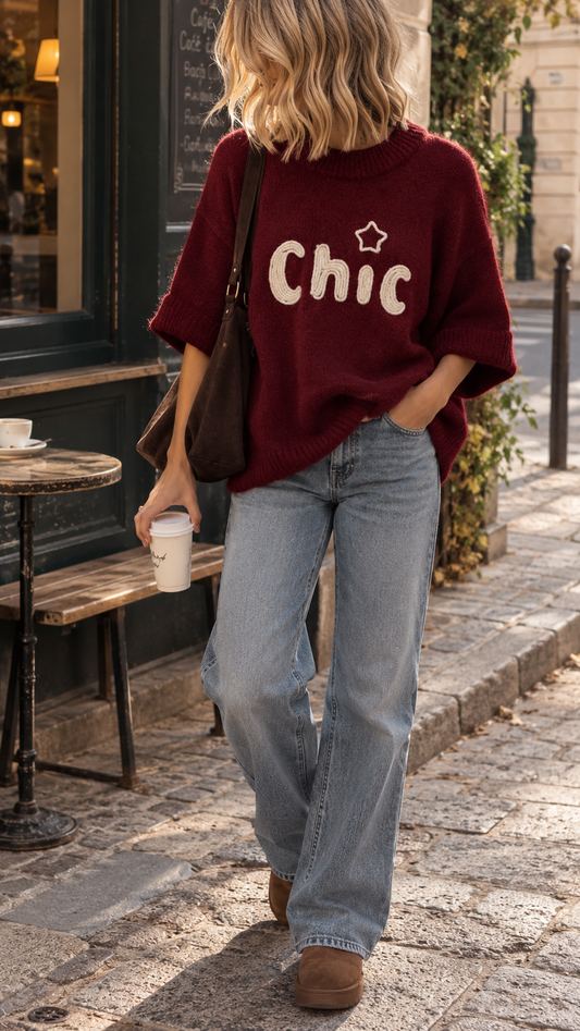 Maglia Chic burgundy